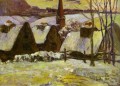 Breton Dorf im Schnee Beitrag Impressionismus Primitivismus Paul Gauguin Szenerie